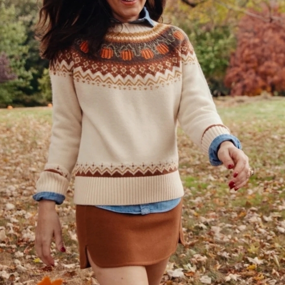 Kiel James Patrick X Cozy Cabin Sweaters Cozy Pumpkin Sweater Size Large - Picture 3 of 9